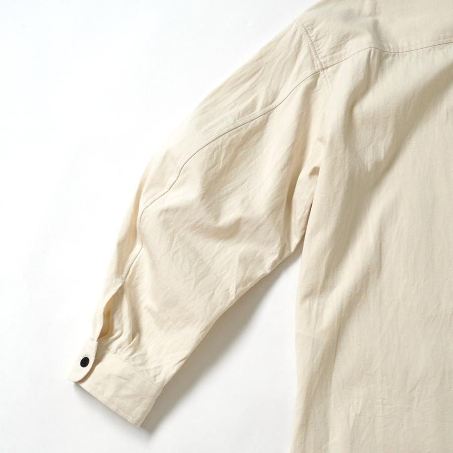 STILL BY HAND スティルバイハンド / SH01263 - ECRU シルクネップ オーバーシャツ Silk nep over shirt | STILL BY HAND | 04