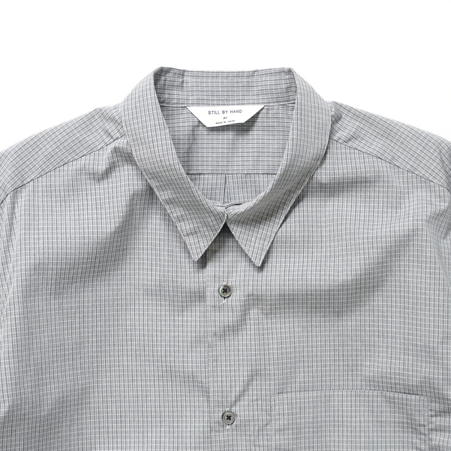 STILL BY HAND スティルバイハンド / SH00221 - GREY CHECK レギュラーカラーシャツ Regular collar shirt | STILL BY HAND | 02