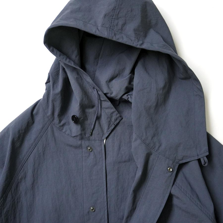 STILL BY HAND スティルバイハンド / BL03263 - BLUE GREY ナイロン フーデッドブルゾン Crispy hooded blouson | STILL BY HAND | 03