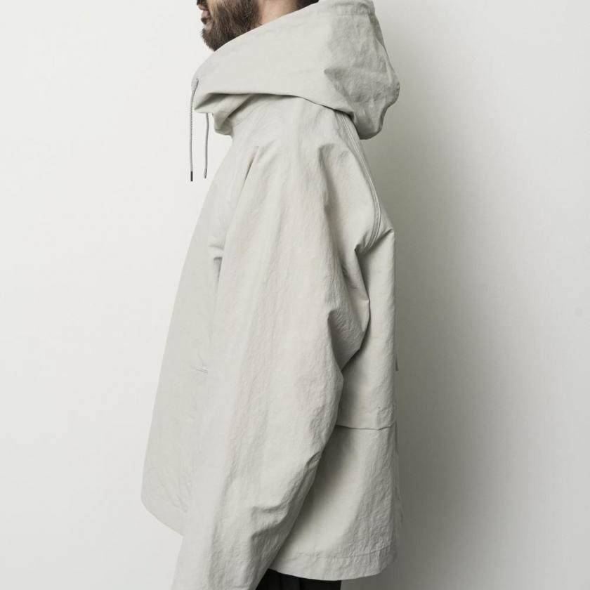 STILL BY HAND スティルバイハンド / BL03263 - BLUE GREY ナイロン フーデッドブルゾン Crispy hooded blouson | STILL BY HAND | 06