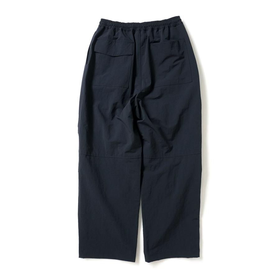 STILL BY HAND スティルバイハンド / PT02263 - DARK NAVY ナイロン ニータックパンツ Crispy knee tuck wide pants | STILL BY HAND | 01