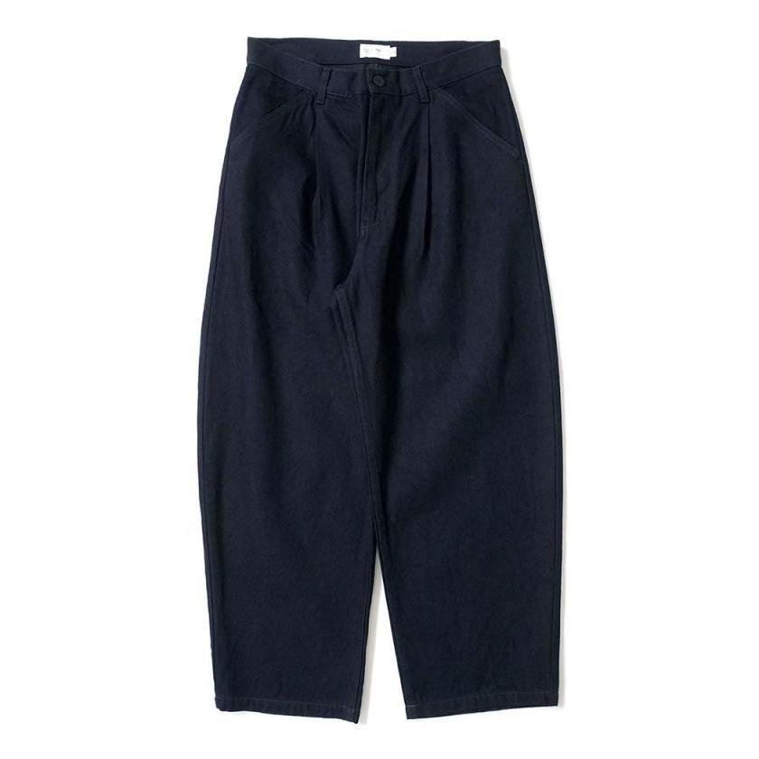 STILL BY HAND スティルバイハンド / DN01263 - DARK NAVY 12オンス ディープタック デニムパンツ 12oz denim deep tuck pants | STILL BY HAND