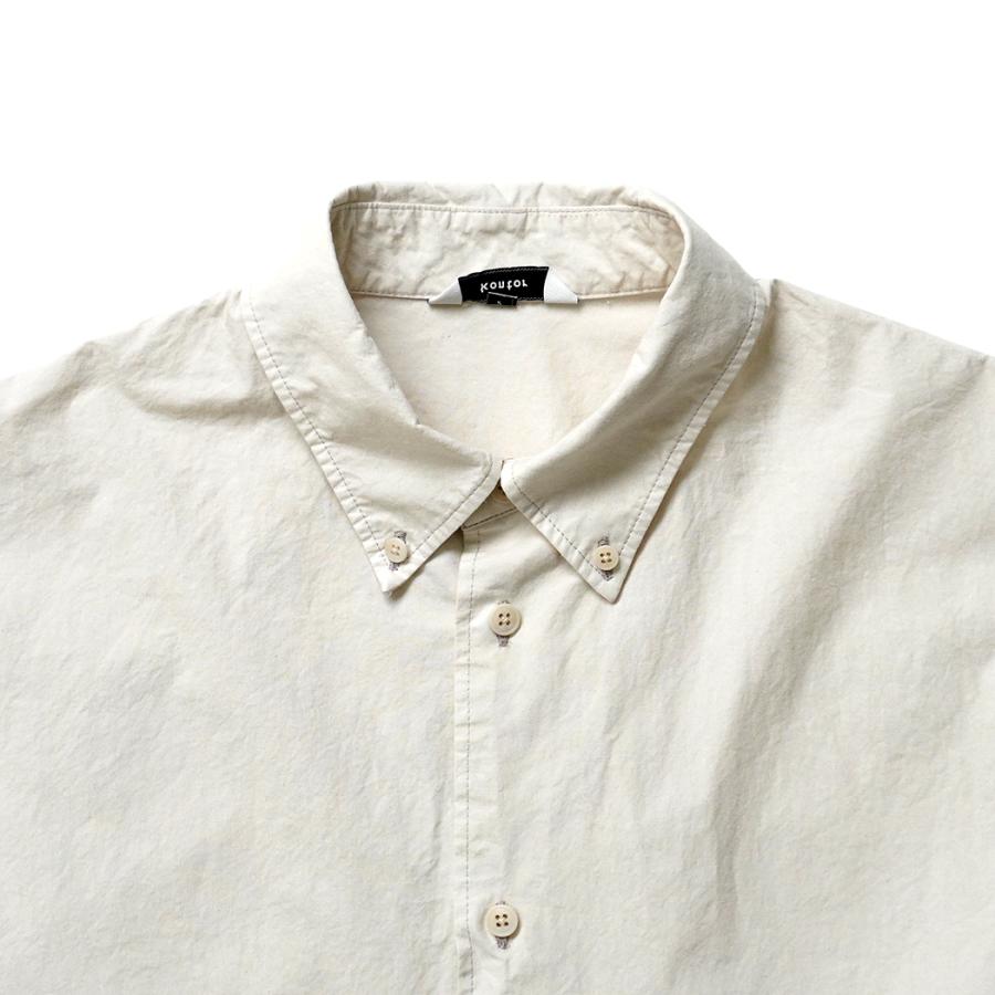 kontor / KON-SH01263 - ECRU ガーメントダイ ボタンダウンシャツ Garment-dyed B.D. shirt |  | 02