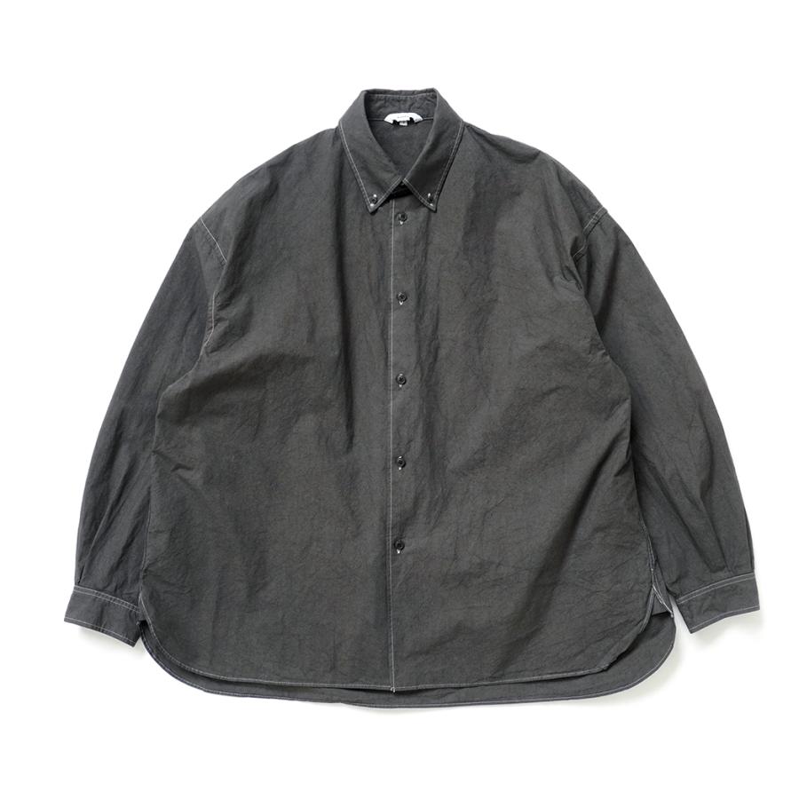 kontor / KON-SH01263 - CHARCOAL ガーメントダイ ボタンダウンシャツ Garment-dyed B.D. shirt | 