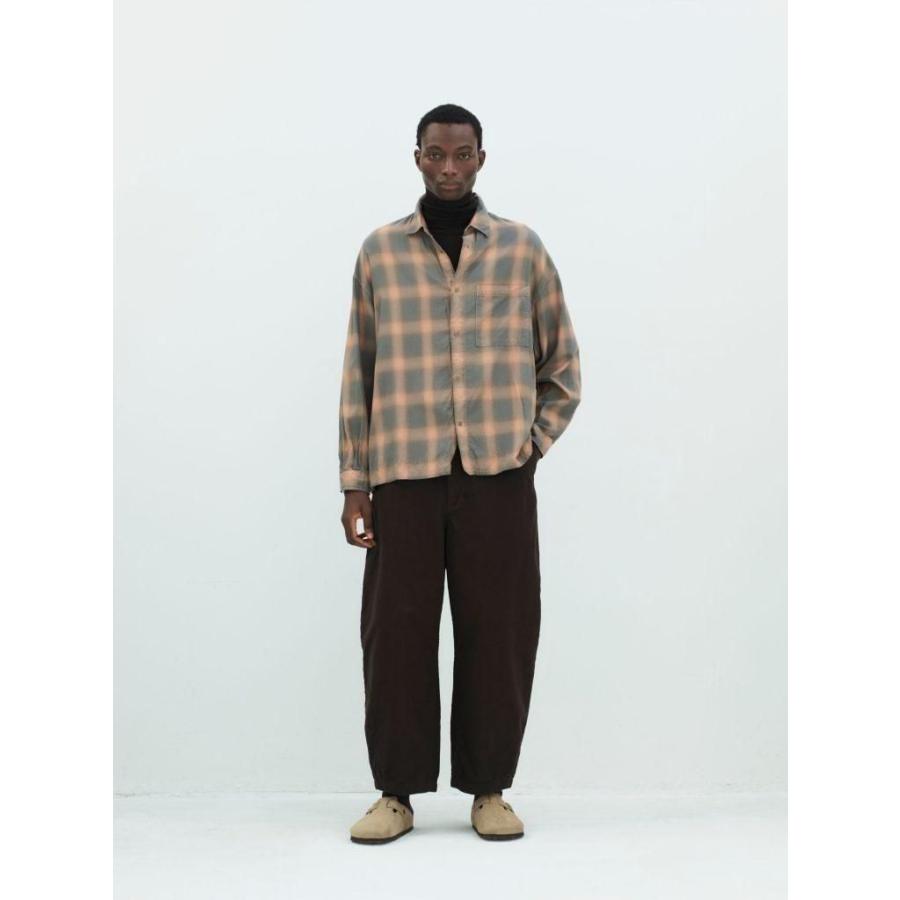 kontor / KON-SH03263 -  BROWN CHECK 製品染め チェックシャツ Overdyed shadow check shirt |  | 06