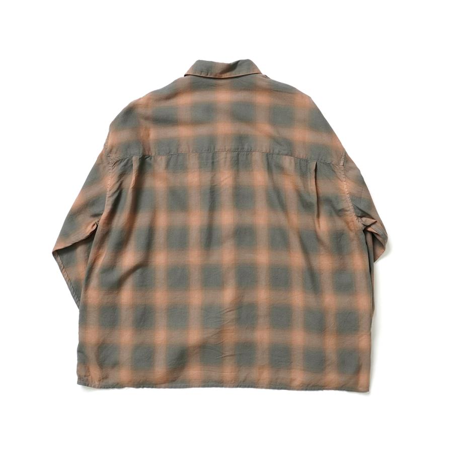 kontor / KON-SH03263 - BEIGE CHECK 製品染め チェックシャツ Overdyed shadow check shirt |  | 01