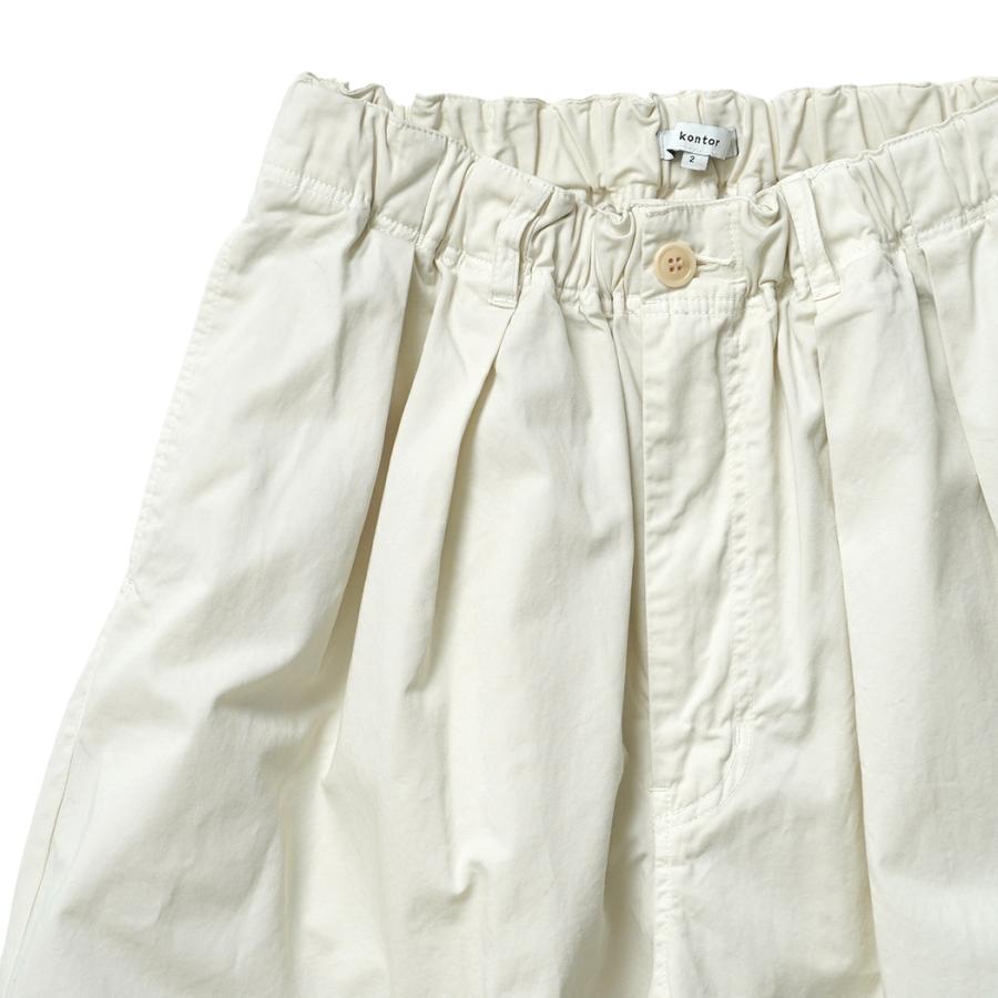 kontor / KON-PT03263 - ECRU ギャザード イージーパンツ Garment-dyed relaxed volume pants |  | 02