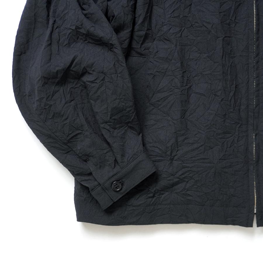 STILL BY HAND スティルバイハンド / BL08263 - BLACK ジップアップブルゾン Creasy zip up blouson | STILL BY HAND | 03
