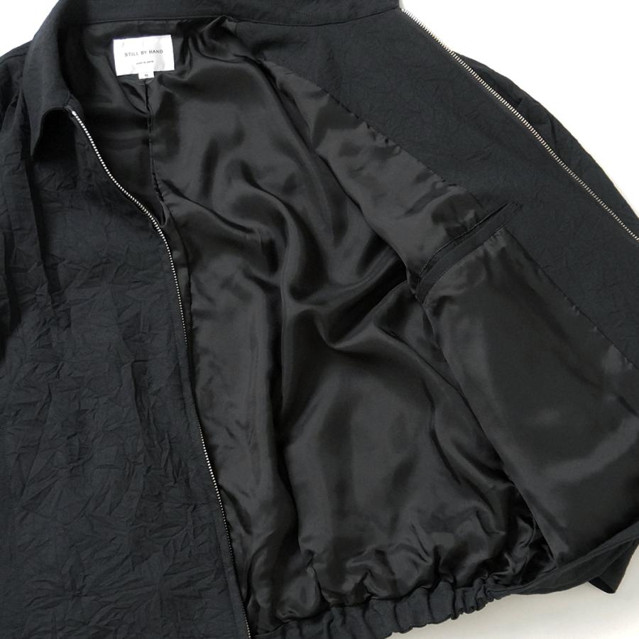 STILL BY HAND スティルバイハンド / BL08263 - BLACK ジップアップブルゾン Creasy zip up blouson | STILL BY HAND | 05
