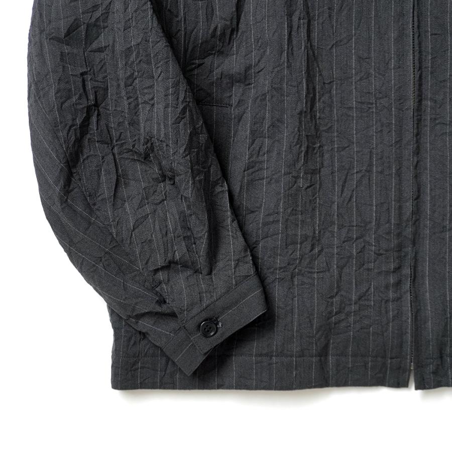 STILL BY HAND スティルバイハンド / BL08263 - CHARCOAL ジップアップブルゾン Creasy zip up blouson | STILL BY HAND | 03