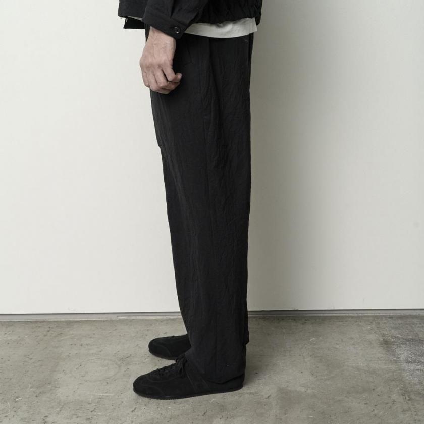 STILL BY HAND スティルバイハンド / PT09263 - BLACK ワンタックパンツ Creasy pleated pants | STILL BY HAND | 06