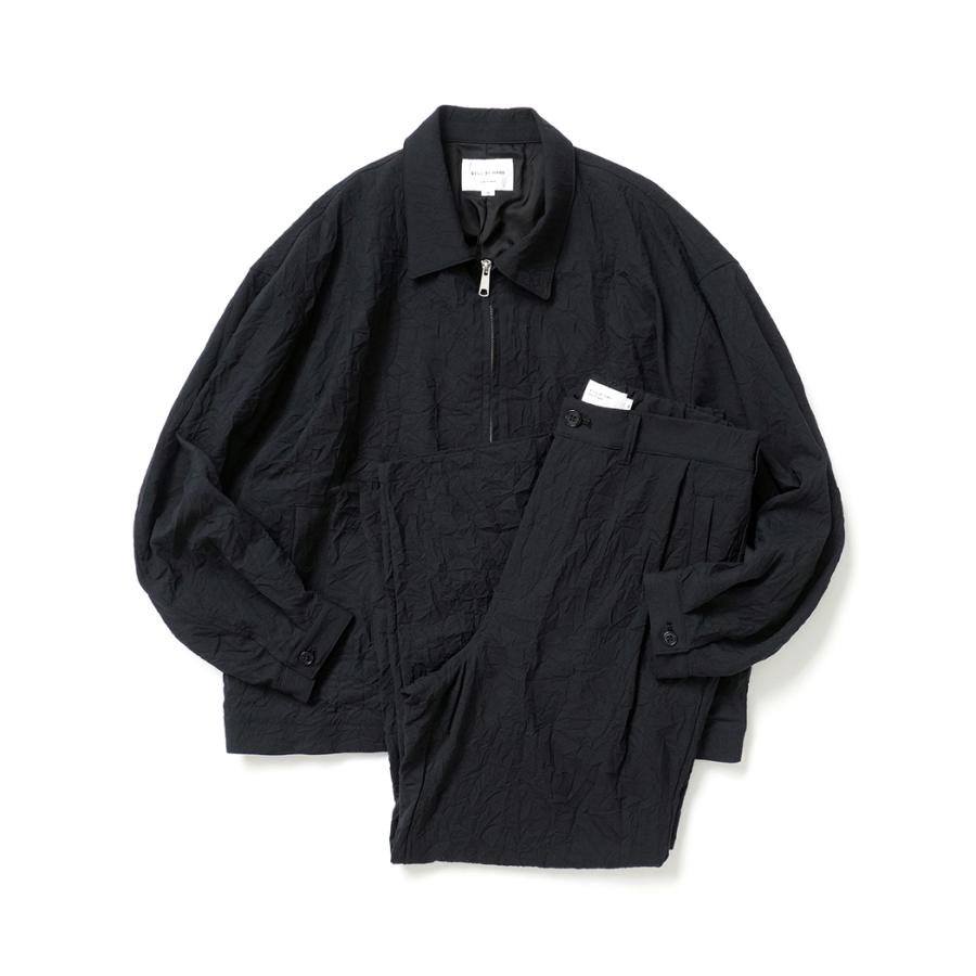 STILL BY HAND スティルバイハンド / PT09263 - BLACK ワンタックパンツ Creasy pleated pants | STILL BY HAND | 07