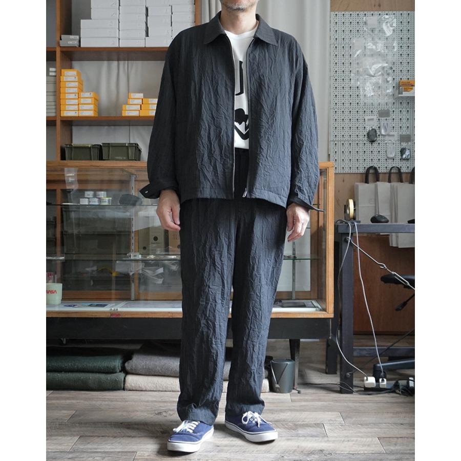 STILL BY HAND スティルバイハンド / PT09263 - BLACK ワンタックパンツ Creasy pleated pants | STILL BY HAND | 09