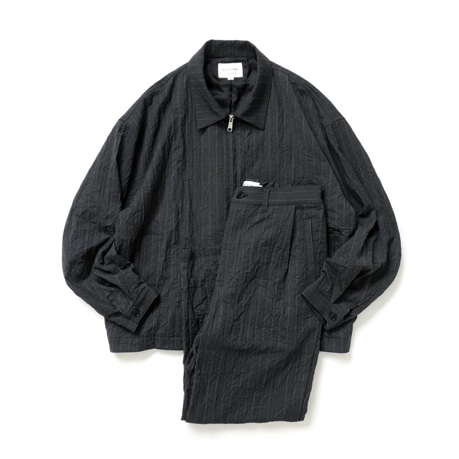 STILL BY HAND スティルバイハンド / PT09263 - CHARCOAL ワンタックパンツ Creasy pleated pants | STILL BY HAND | 07
