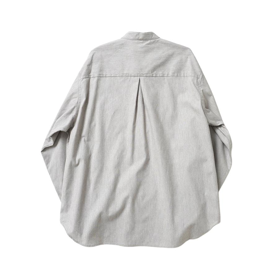STILL BY HAND スティルバイハンド / SH02263 - GREY シルクネップ バンドカラーシャツ Silk nep band collar shirt | STILL BY HAND | 01