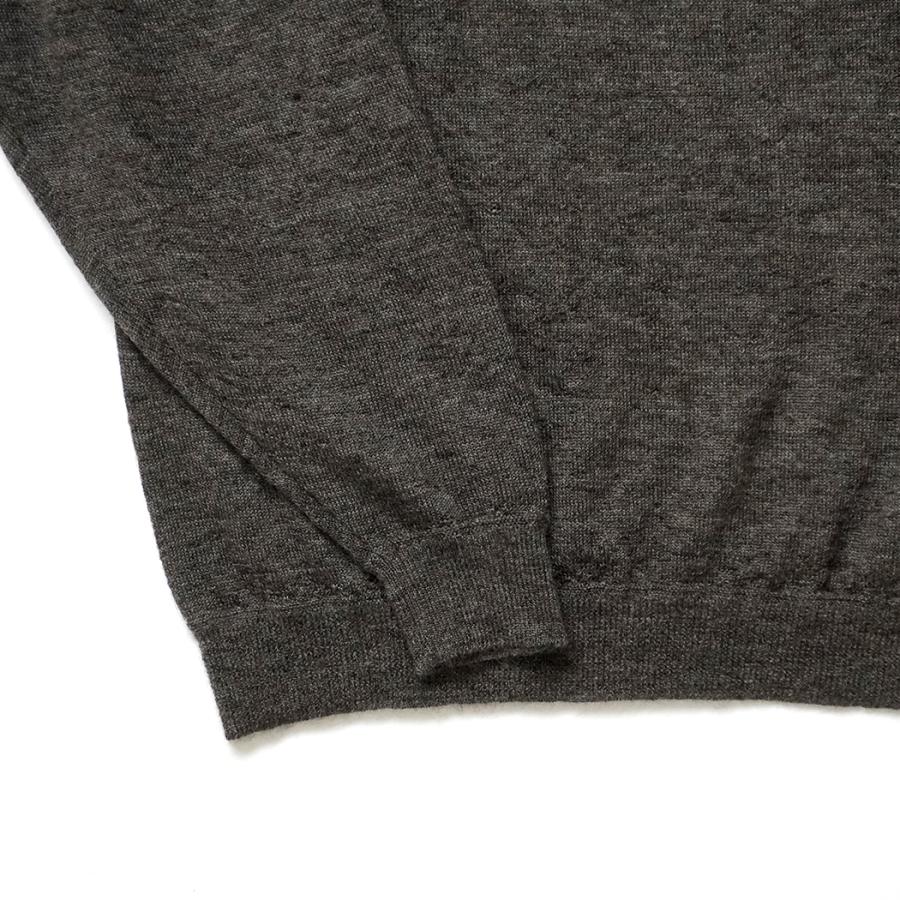 STILL BY HAND スティルバイハンド / KN03263 - ASH BROWN エクストラキッドモヘア混 クルーネックプルオーバー Wool mohair pullover | STILL BY HAND | 03