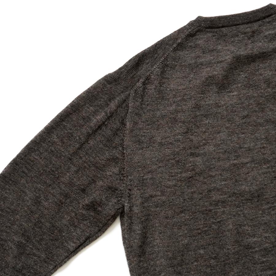 STILL BY HAND スティルバイハンド / KN03263 - ASH BROWN エクストラキッドモヘア混 クルーネックプルオーバー Wool mohair pullover | STILL BY HAND | 04