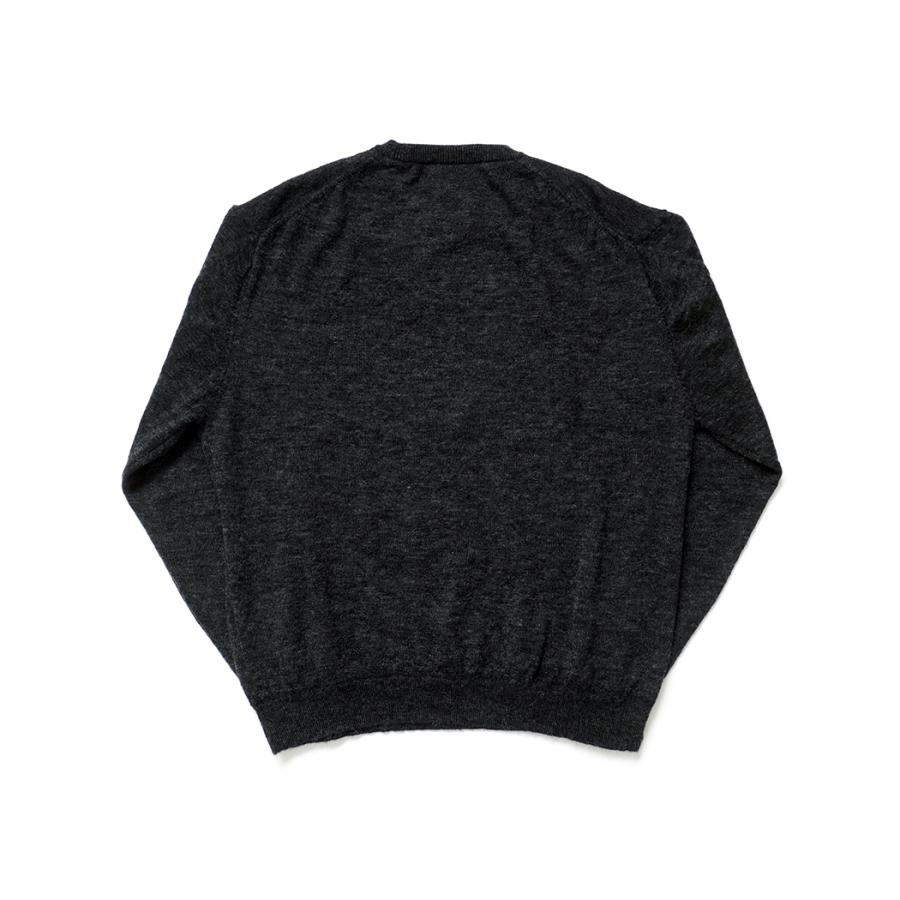 STILL BY HAND スティルバイハンド / KN03263 - CHARCOAL エクストラキッドモヘア混 クルーネックプルオーバー Wool mohair pullover | STILL BY HAND | 01