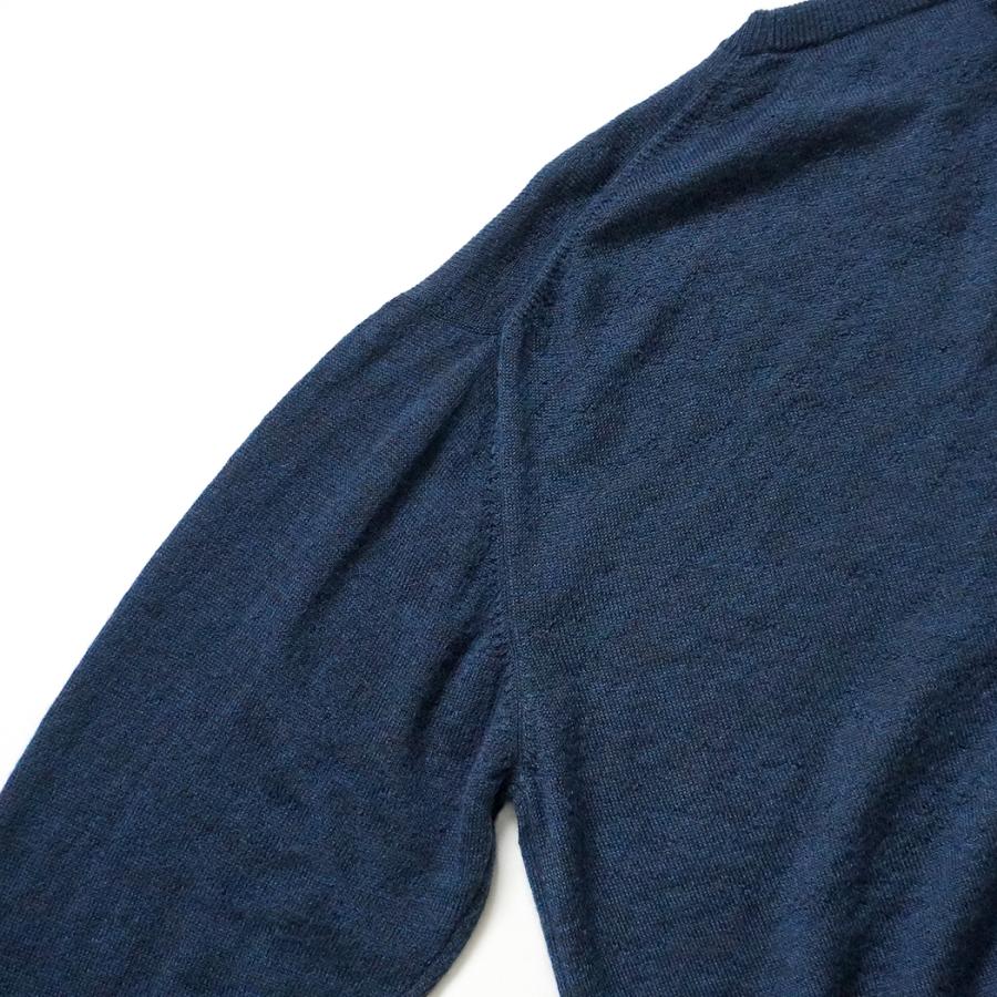 STILL BY HAND スティルバイハンド / KN03263 - DUSTY BLUE エクストラキッドモヘア混 クルーネックプルオーバー Wool mohair pullover | STILL BY HAND | 04