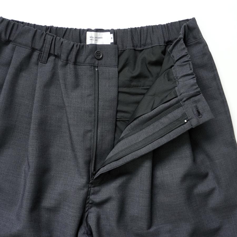 STILL BY HAND スティルバイハンド / PT01263 - CHARCOAL テーパード 2タックパンツ Relaxed 2 pleat pants | STILL BY HAND | 04