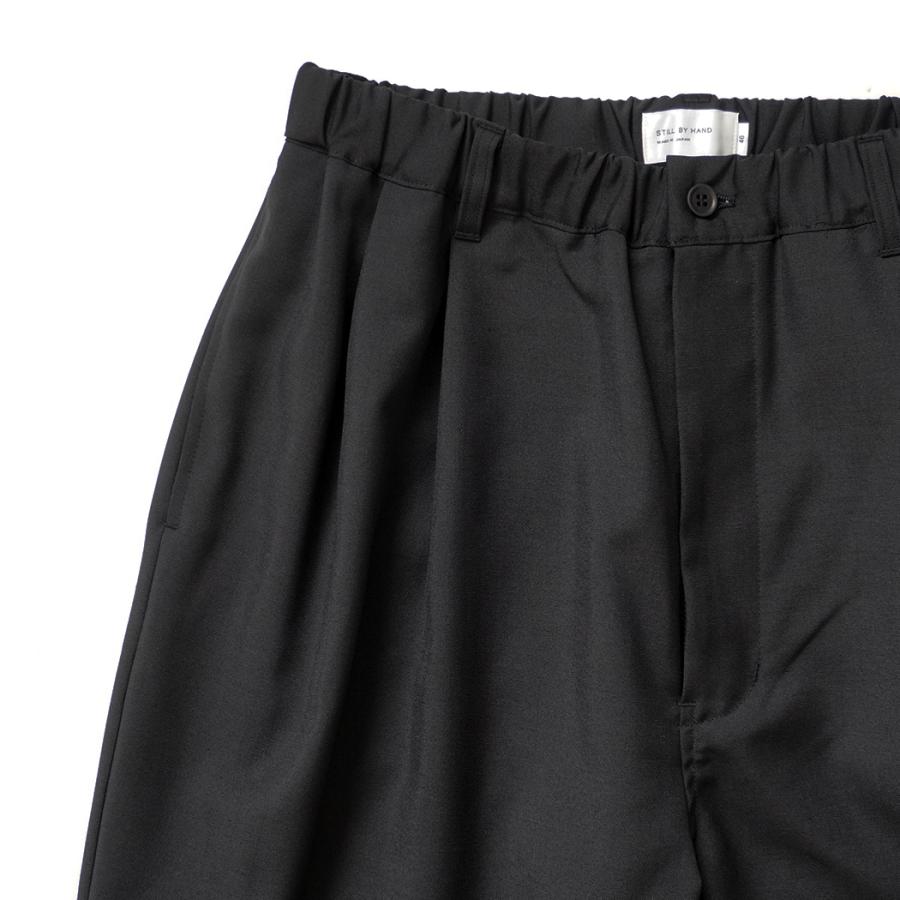STILL BY HAND スティルバイハンド / PT01263 - INK BLACK テーパード 2タックパンツ Relaxed 2 pleat pants | STILL BY HAND | 02
