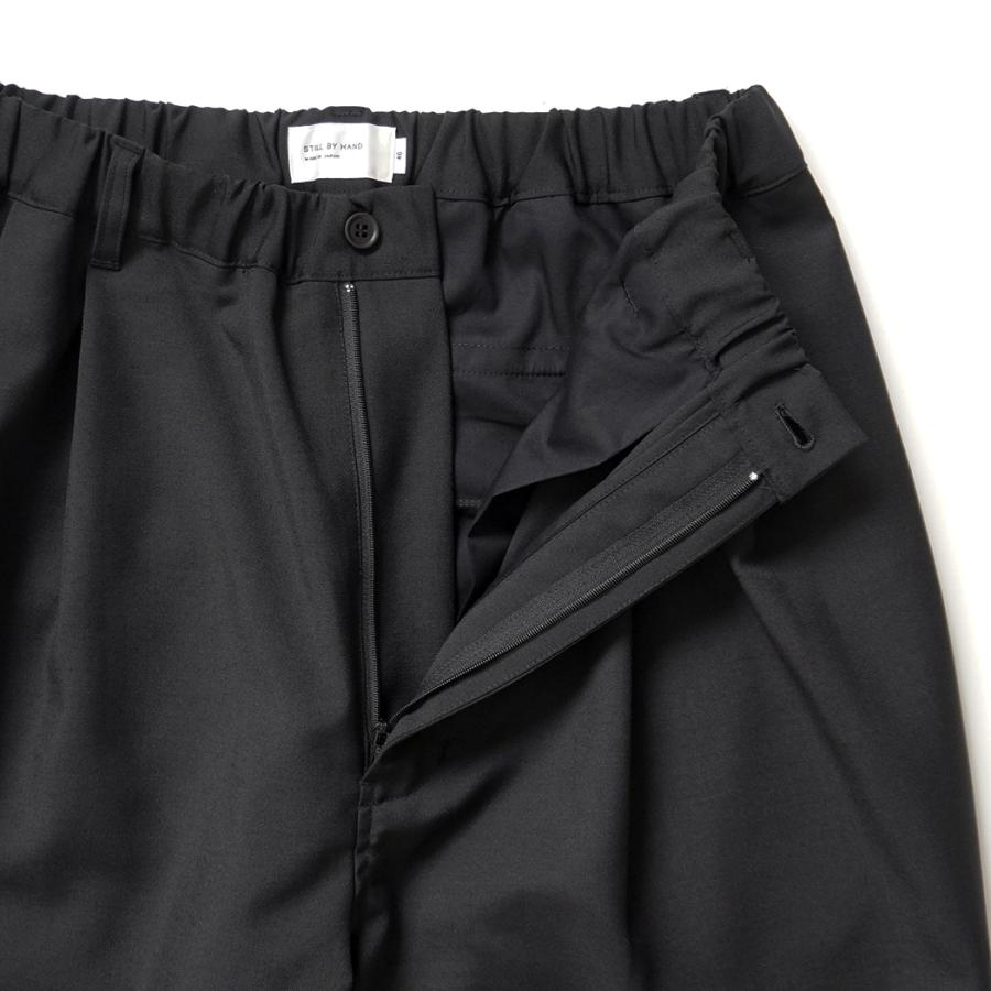 STILL BY HAND スティルバイハンド / PT01263 - INK BLACK テーパード 2タックパンツ Relaxed 2 pleat pants | STILL BY HAND | 04