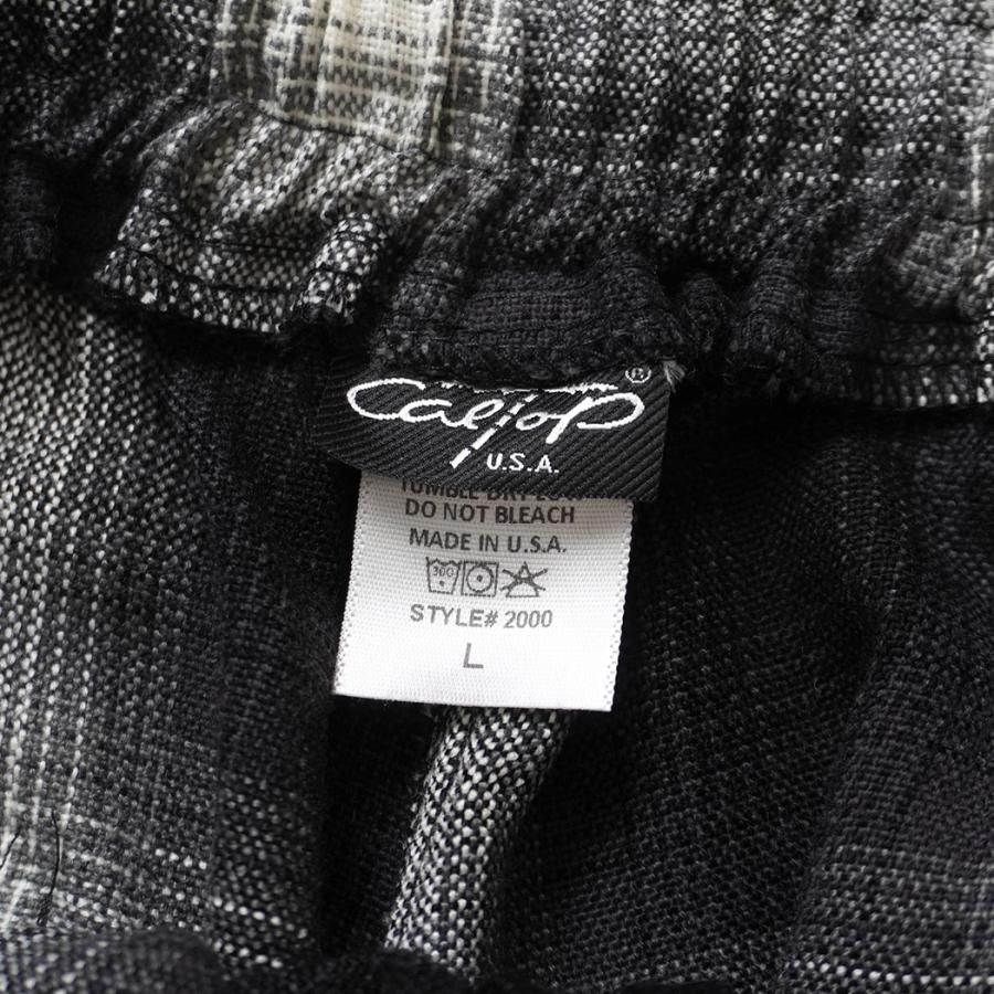 CalTop / P-5000 PANTS オンブレチェック イージーパンツ - BLACK/IVORY キャルトップ 別注 日本限定 カルトップ USA アメリカ製 | Cal Top | 04
