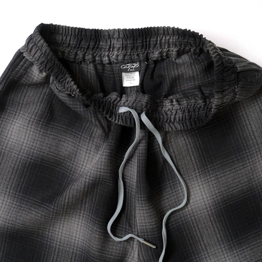CalTop / P-5000 PANTS オンブレチェック イージーパンツ - CHARCOAL/BLACK キャルトップ 別注 日本限定 カルトップ USA アメリカ製 | Cal Top | 03