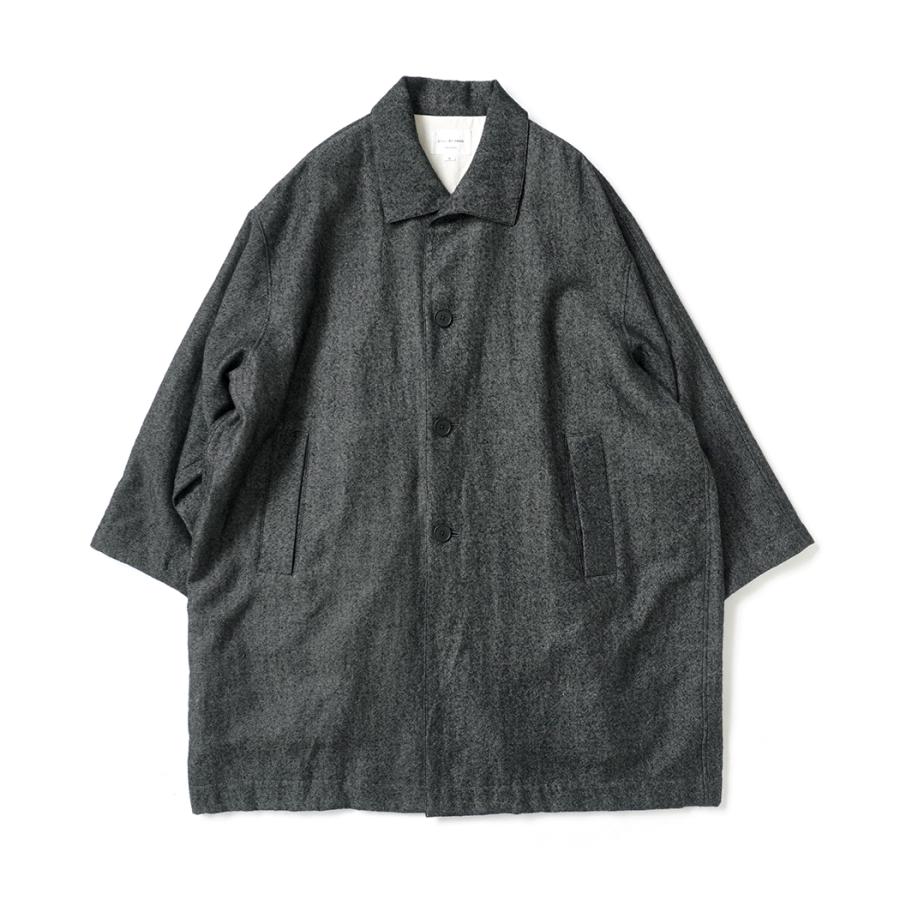 STILL BY HAND スティルバイハンド / CO01263 - MELANGE GREY リネン混ウール コート Linen mixed wool coat | STILL BY HAND