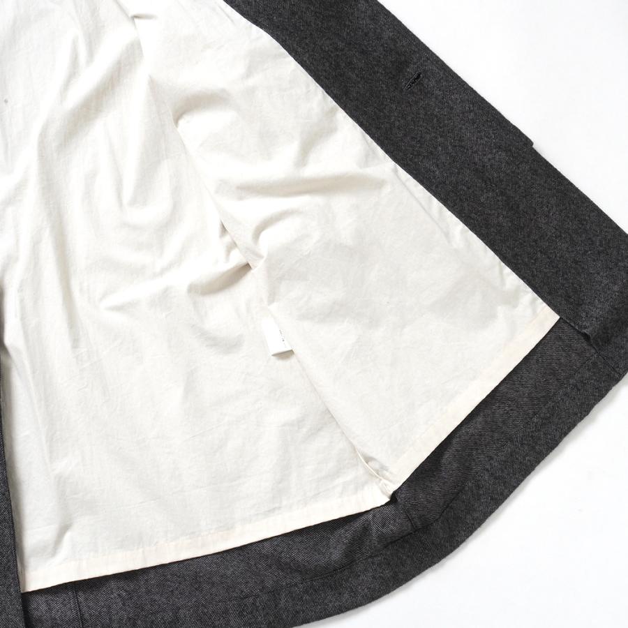 STILL BY HAND スティルバイハンド / CO01263 - MELANGE GREY リネン混ウール コート Linen mixed wool coat | STILL BY HAND | 06