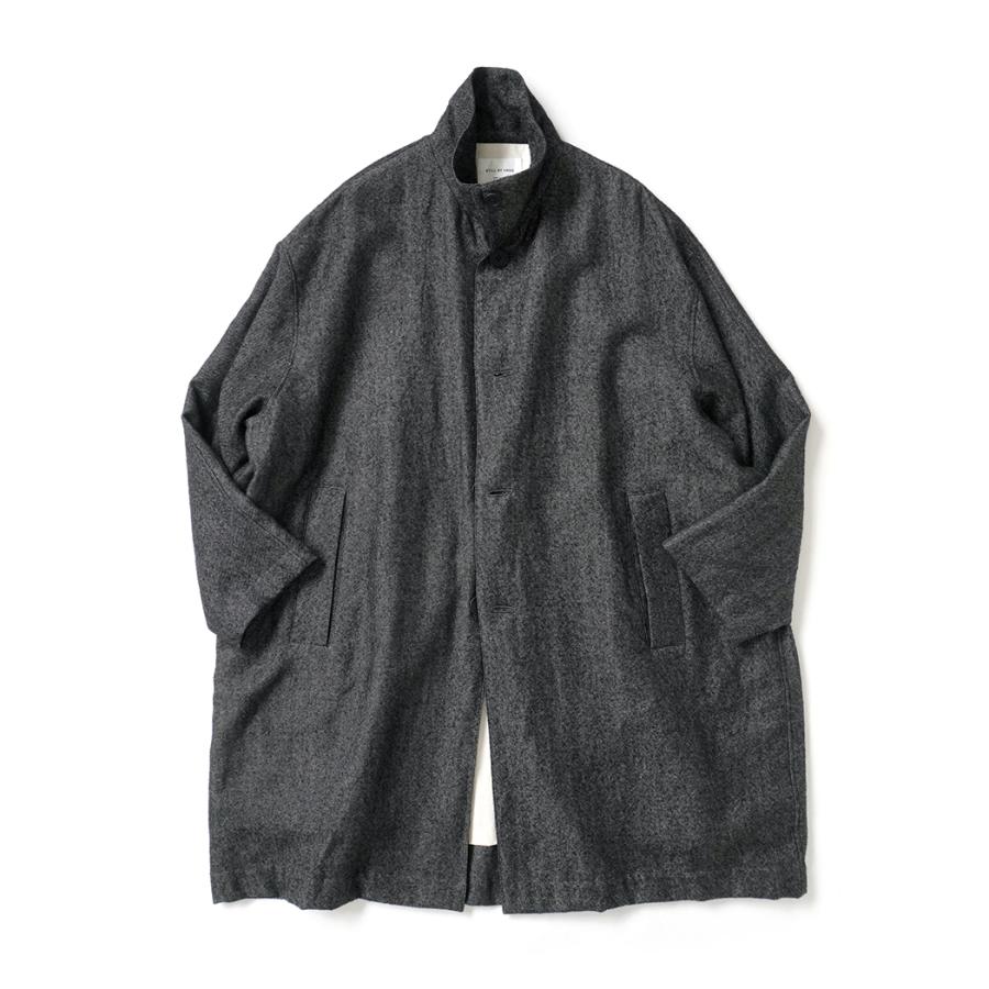 STILL BY HAND スティルバイハンド / CO01263 - MELANGE GREY リネン混ウール コート Linen mixed wool coat | STILL BY HAND | 01