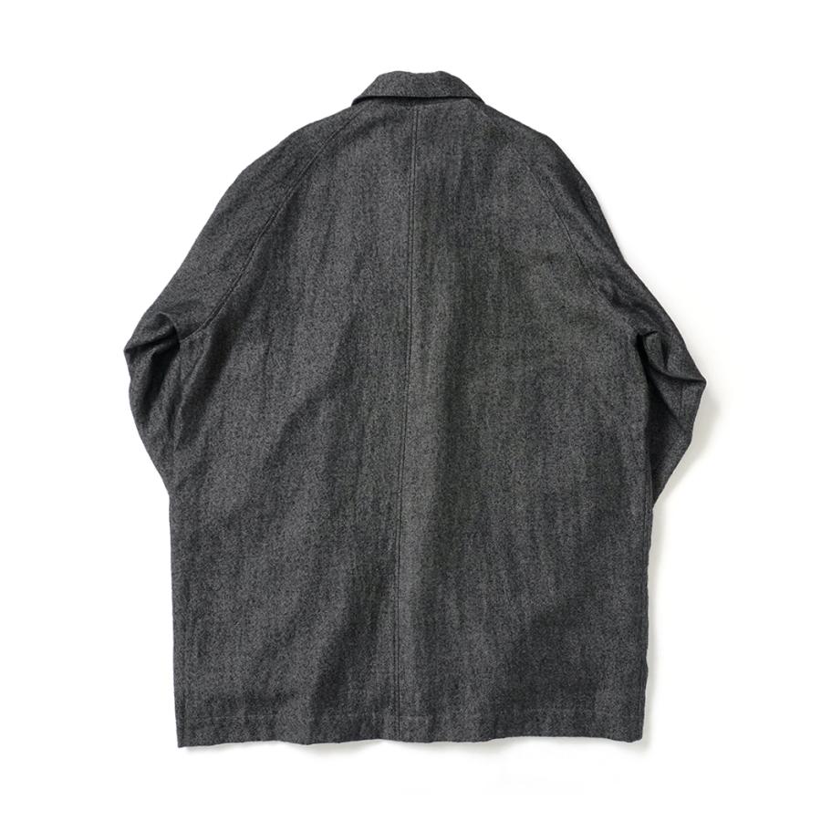 STILL BY HAND スティルバイハンド / CO01263 - MELANGE GREY リネン混ウール コート Linen mixed wool coat | STILL BY HAND | 02