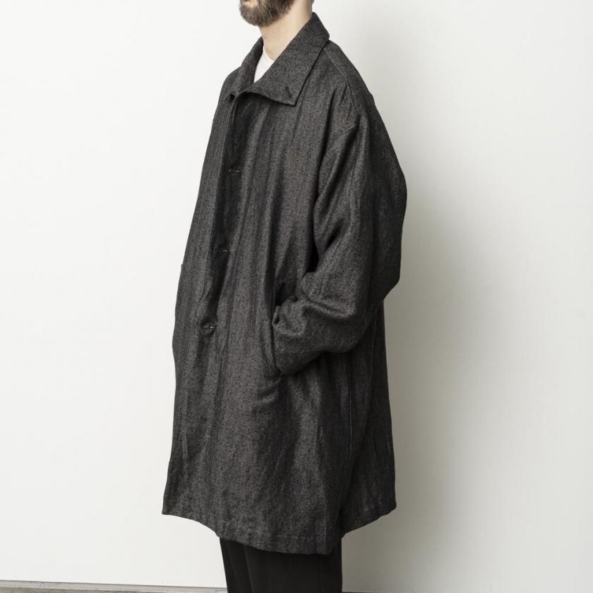 STILL BY HAND スティルバイハンド / CO01263 - MELANGE GREY リネン混ウール コート Linen mixed wool coat | STILL BY HAND | 07