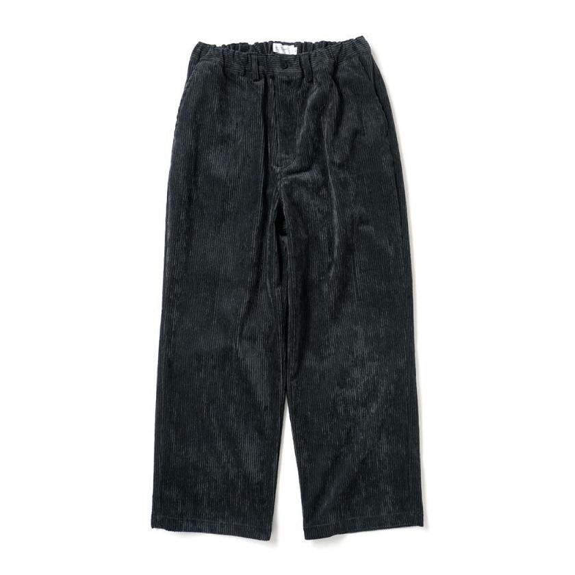 STILL BY HAND スティルバイハンド / PT03263 - BLUE CHARCOAL コーデュロイ ストレートパンツ Corduroy straight pants | STILL BY HAND