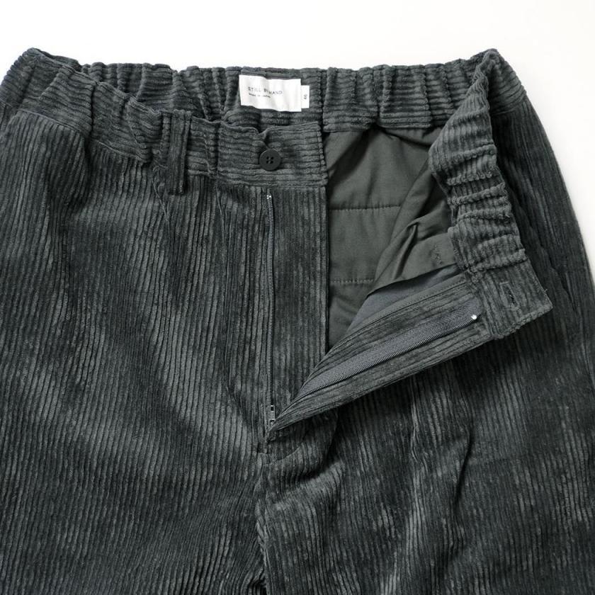 STILL BY HAND スティルバイハンド / PT03263 - BLUE CHARCOAL コーデュロイ ストレートパンツ Corduroy straight pants | STILL BY HAND | 04