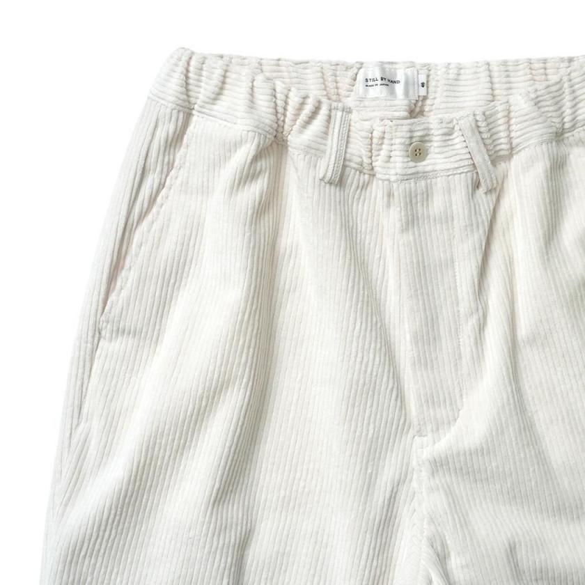 STILL BY HAND スティルバイハンド / PT03263 - OFF WHITE コーデュロイ ストレートパンツ Corduroy straight pants | STILL BY HAND | 02