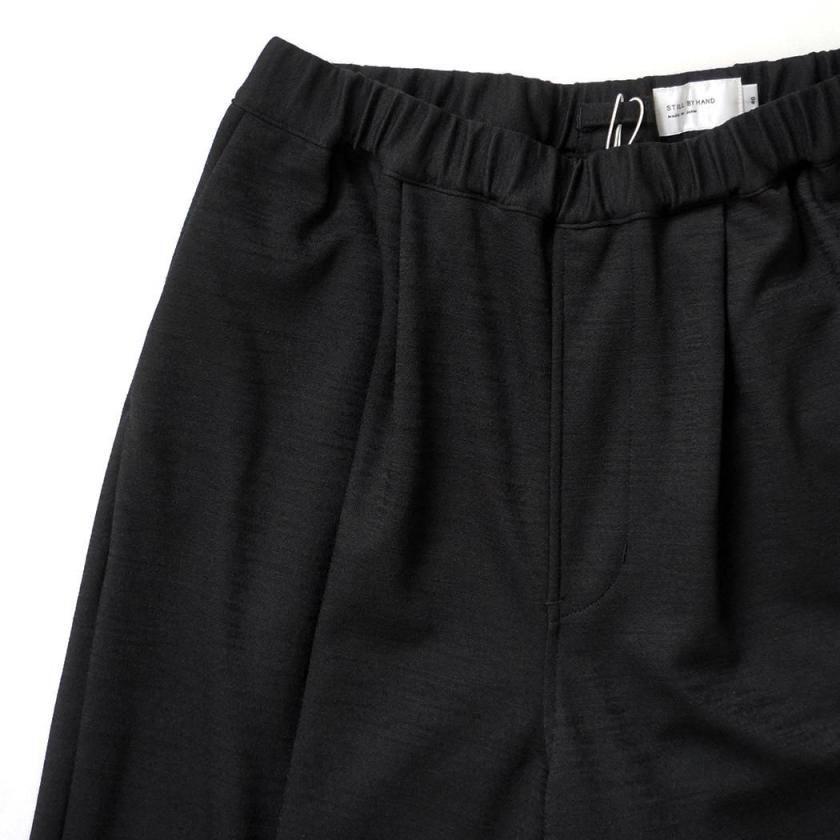 STILL BY HAND スティルバイハンド / CS06263 - BLACK ウールジャージー ワイドパンツ Wide jersey pants | STILL BY HAND | 02