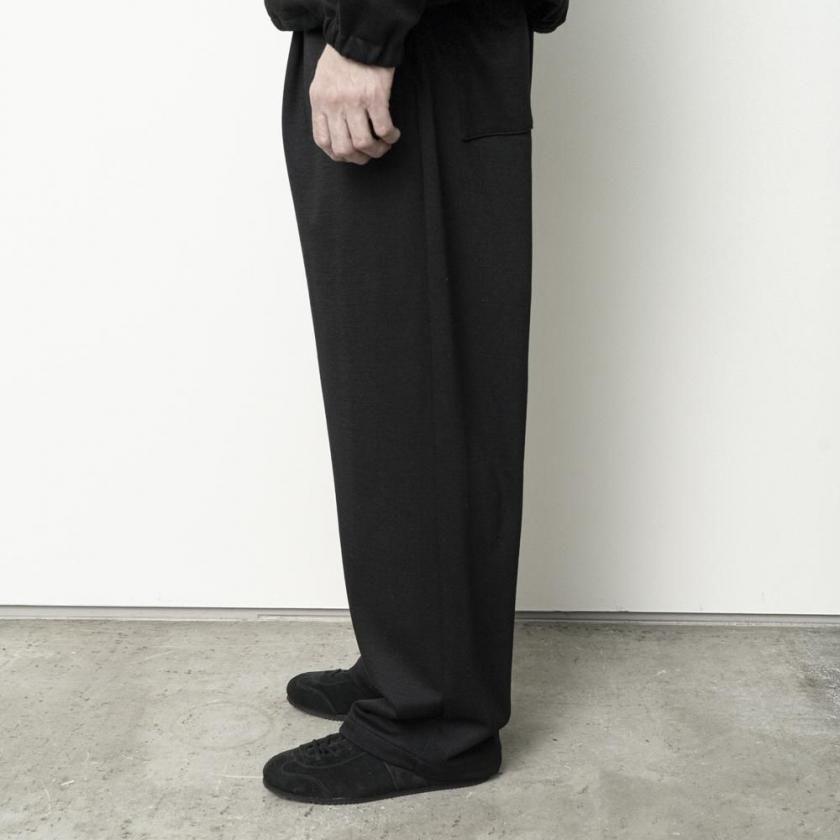 STILL BY HAND スティルバイハンド / CS06263 - BLACK ウールジャージー ワイドパンツ Wide jersey pants | STILL BY HAND | 06