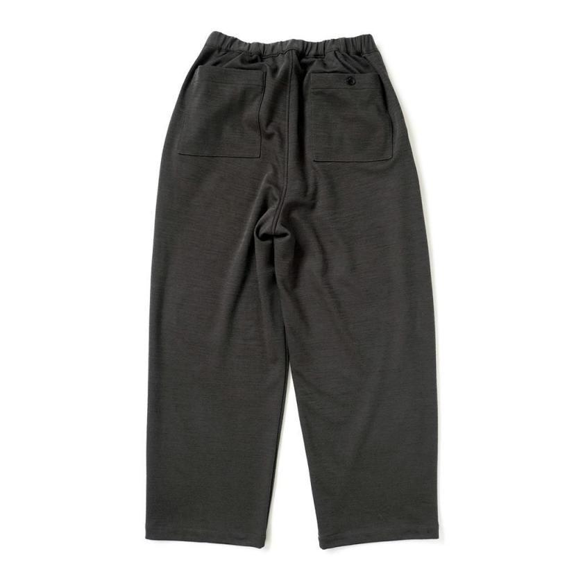 STILL BY HAND スティルバイハンド / CS06263 - BROWN CHARCOAL ウールジャージー ワイドパンツ Wide jersey pants | STILL BY HAND | 01