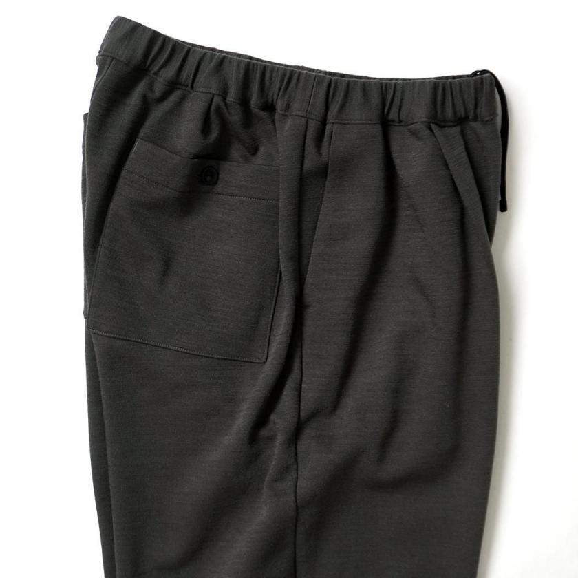 STILL BY HAND スティルバイハンド / CS06263 - BROWN CHARCOAL ウールジャージー ワイドパンツ Wide jersey pants | STILL BY HAND | 03