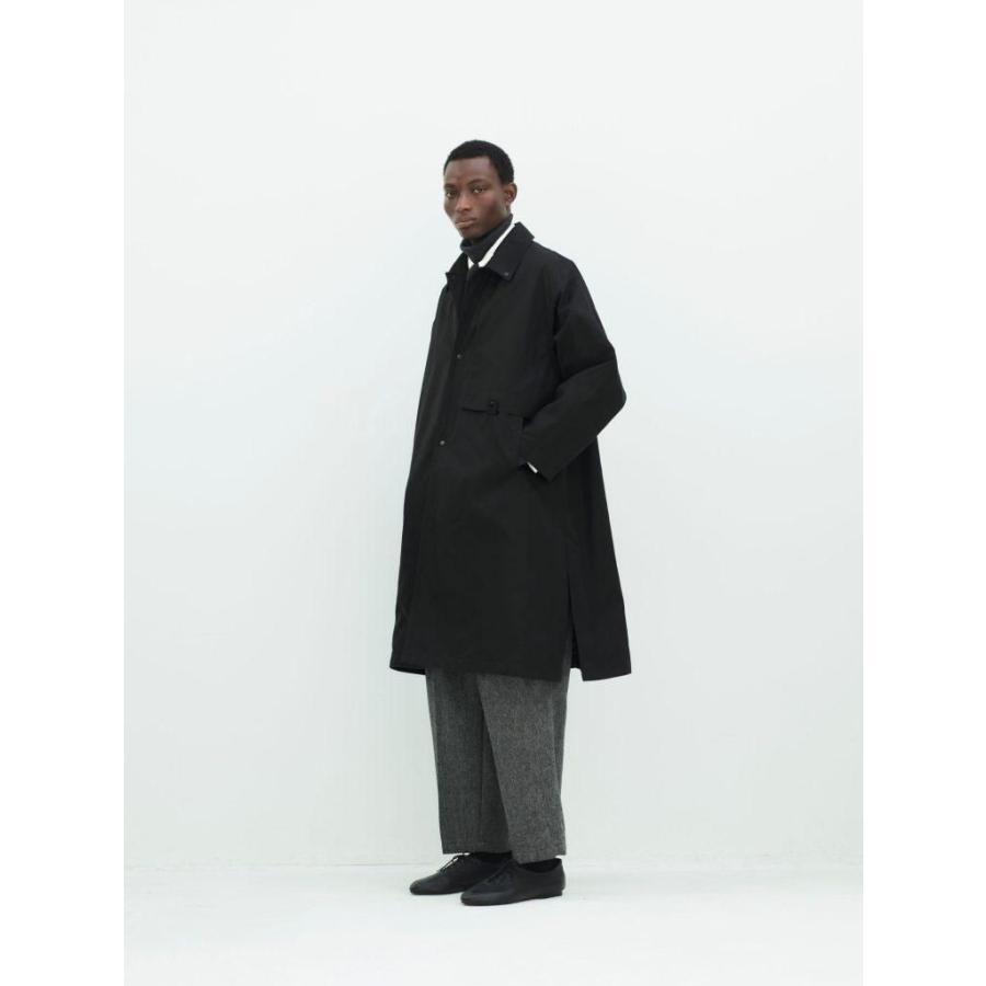 kontor / KON-CO01263 - DARK BROWN ワックスコート素材 オーバーコート Wax coated shoulder patch overcoat |  | 13