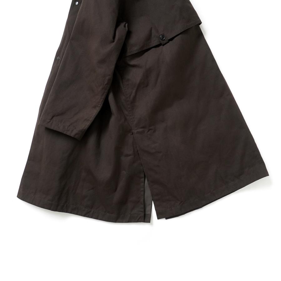 kontor / KON-CO01263 - BLACK ワックスコート素材 オーバーコート Wax coated shoulder patch overcoat |  | 06