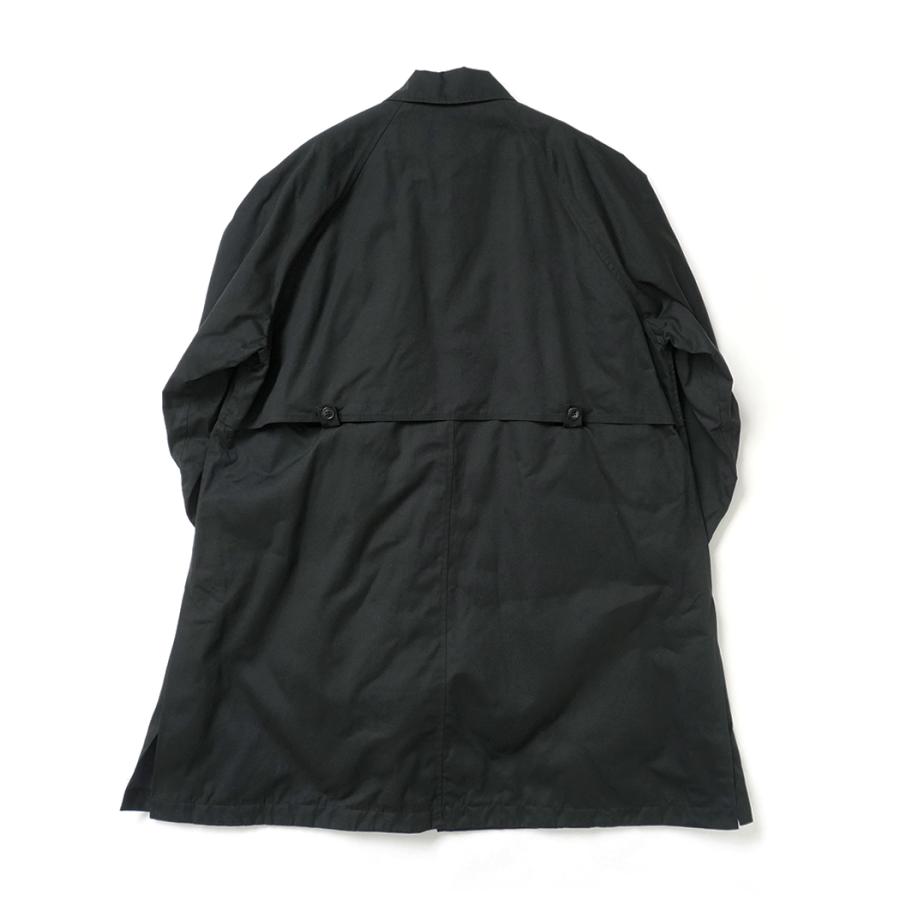 kontor / KON-CO01263 - BLACK ワックスコート素材 オーバーコート Wax coated shoulder patch overcoat |  | 01