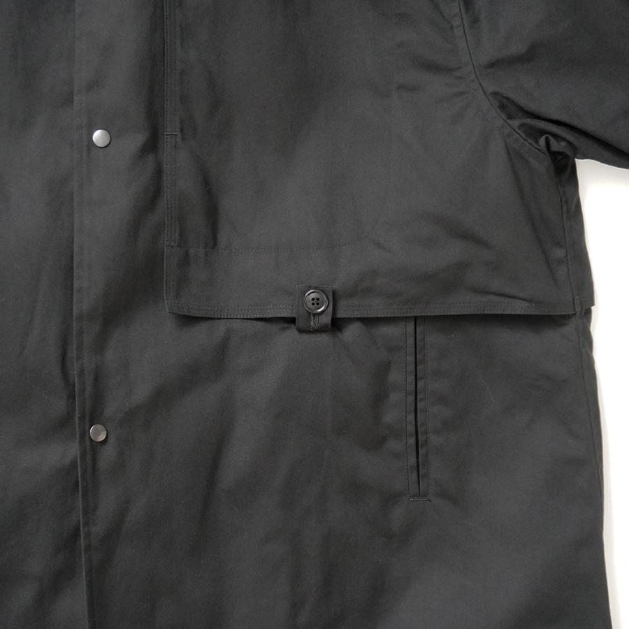 kontor / KON-CO01263 - BLACK ワックスコート素材 オーバーコート Wax coated shoulder patch overcoat |  | 05