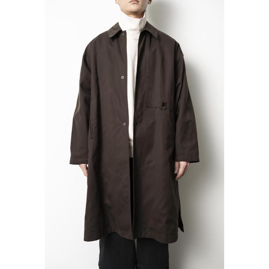 kontor / KON-CO01263 - BLACK ワックスコート素材 オーバーコート Wax coated shoulder patch overcoat |  | 10