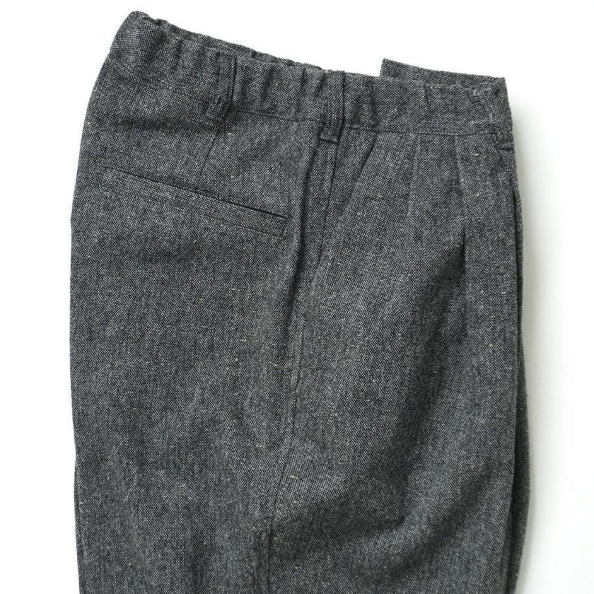 kontor / KON-PT06263 - CHARCOAL 3タック ツイードパンツ Three-pleats textured tweed slacks |  | 03