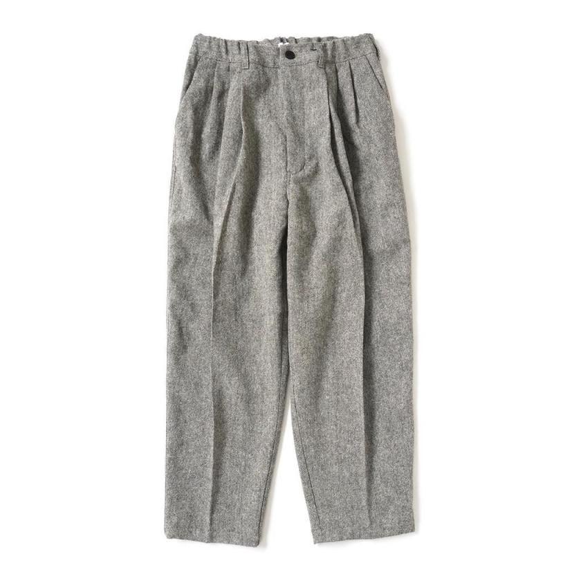 kontor / KON-PT06263 - LIGHT BROWN 3タック ツイードパンツ Three-pleats textured tweed slacks | 