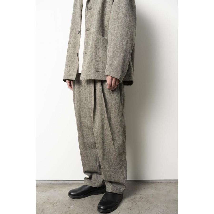 kontor / KON-PT06263 - LIGHT BROWN 3タック ツイードパンツ Three-pleats textured tweed slacks |  | 06