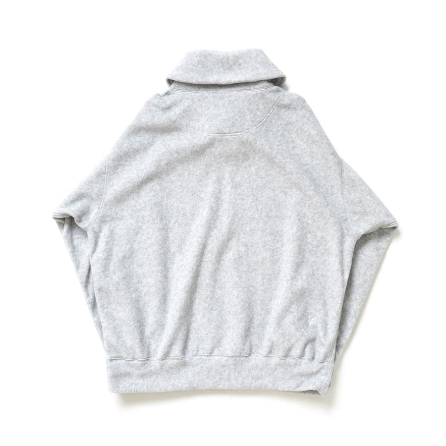 O- オー / SHAWL COLLAR SWEATSHIRT - Heather Gray ショールカラー フリースプルオーバー O-W-26 | オー | 01