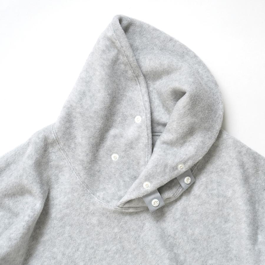 O- オー / SHAWL COLLAR SWEATSHIRT - Heather Gray ショールカラー フリースプルオーバー O-W-26 | オー | 03